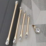 Gold Crystal Kitchen Cabinet Handles
