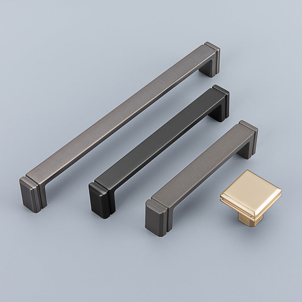Modern Minimalist Zinc Alloy Square Cabinet Handle