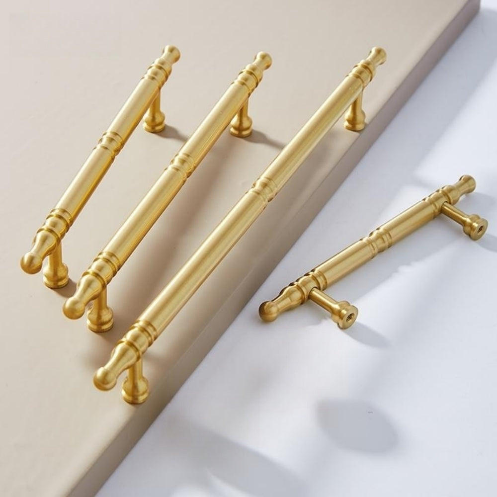 Antique Gold Door Handles Vintage Kitchen Cabinet Pulls