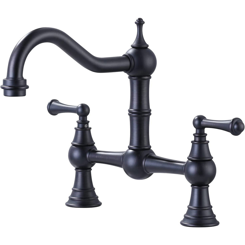Solid Brass 2 Hole Kitchen Sink With Faucet
