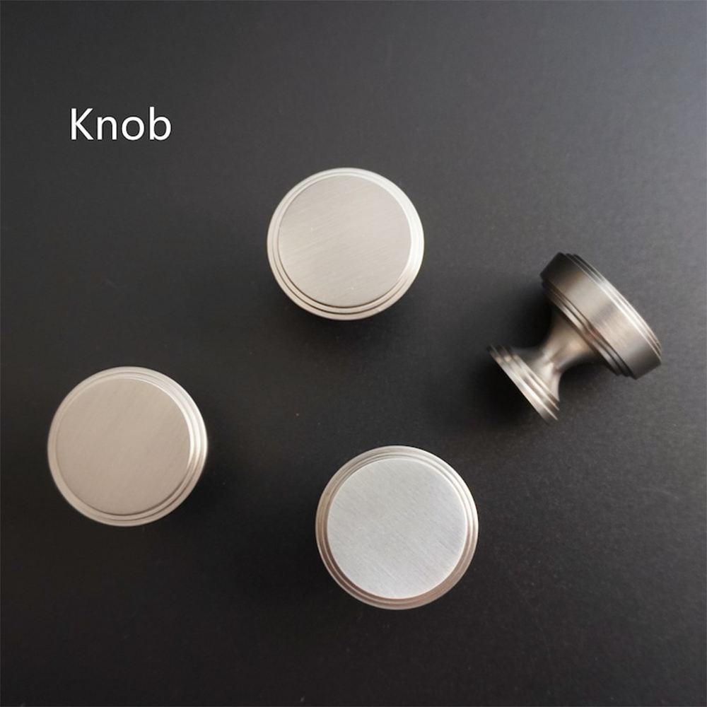 Brown & Silver Modern Brass Cabinet Drawer Handles