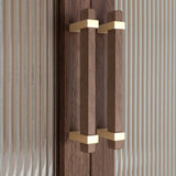 Square Wooden Walnut Kitchen Cabinet Handle
