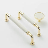 Full Grain Leather Brass Cabinet Wardrobe Pull And Knobs