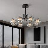 Smoked glass round pendant lamp