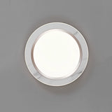 Circular rock slab ceiling light fixture