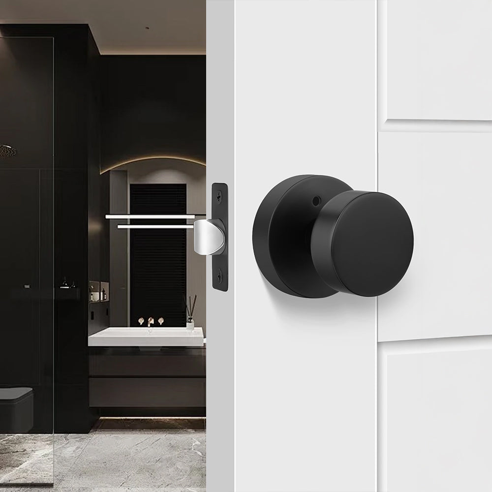 Heavy Duty Zinc Alloy Indoor Rounded Bathroom Door knobs