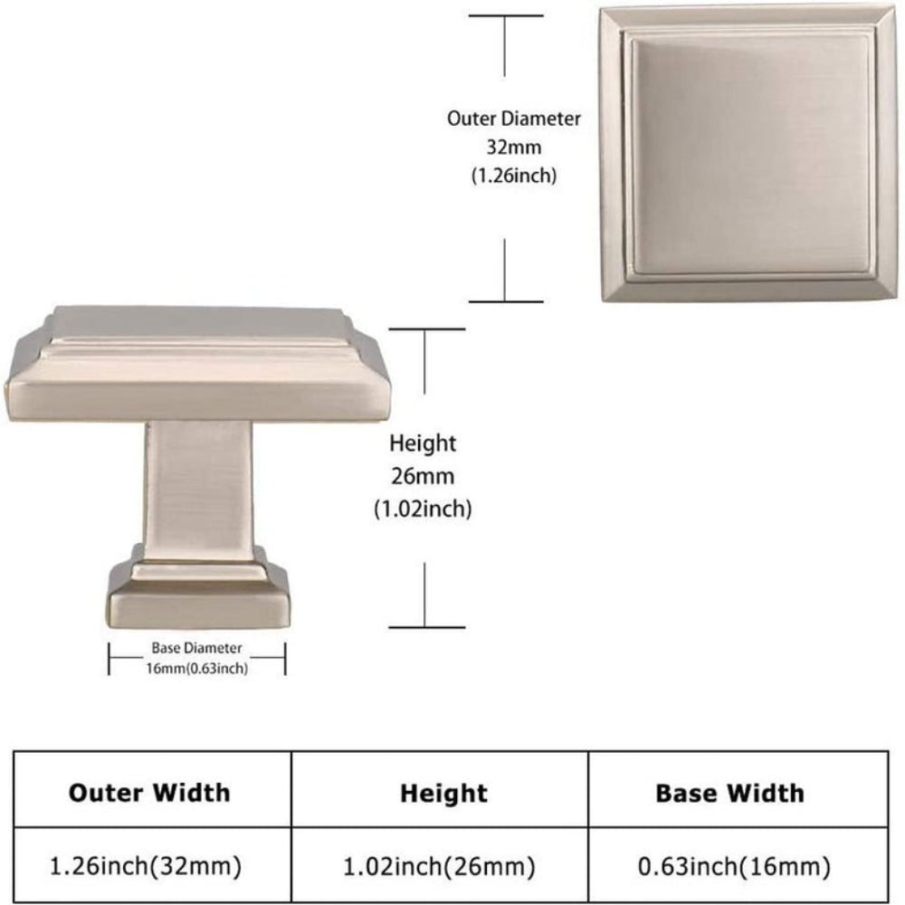 Square Pull Drawer Knob