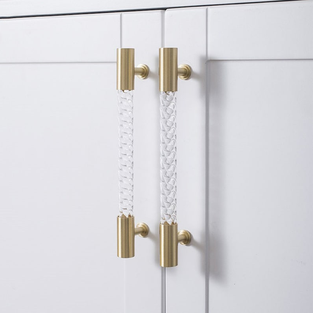 Transparent Acrylic Cabinet Drawer Dresser T Bar Handles