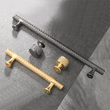 Shiny Modern Zinc Alloy Titanium Gold Black Door Handles