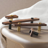 Stylish and Durable Walnut Brass Cabinet Handles