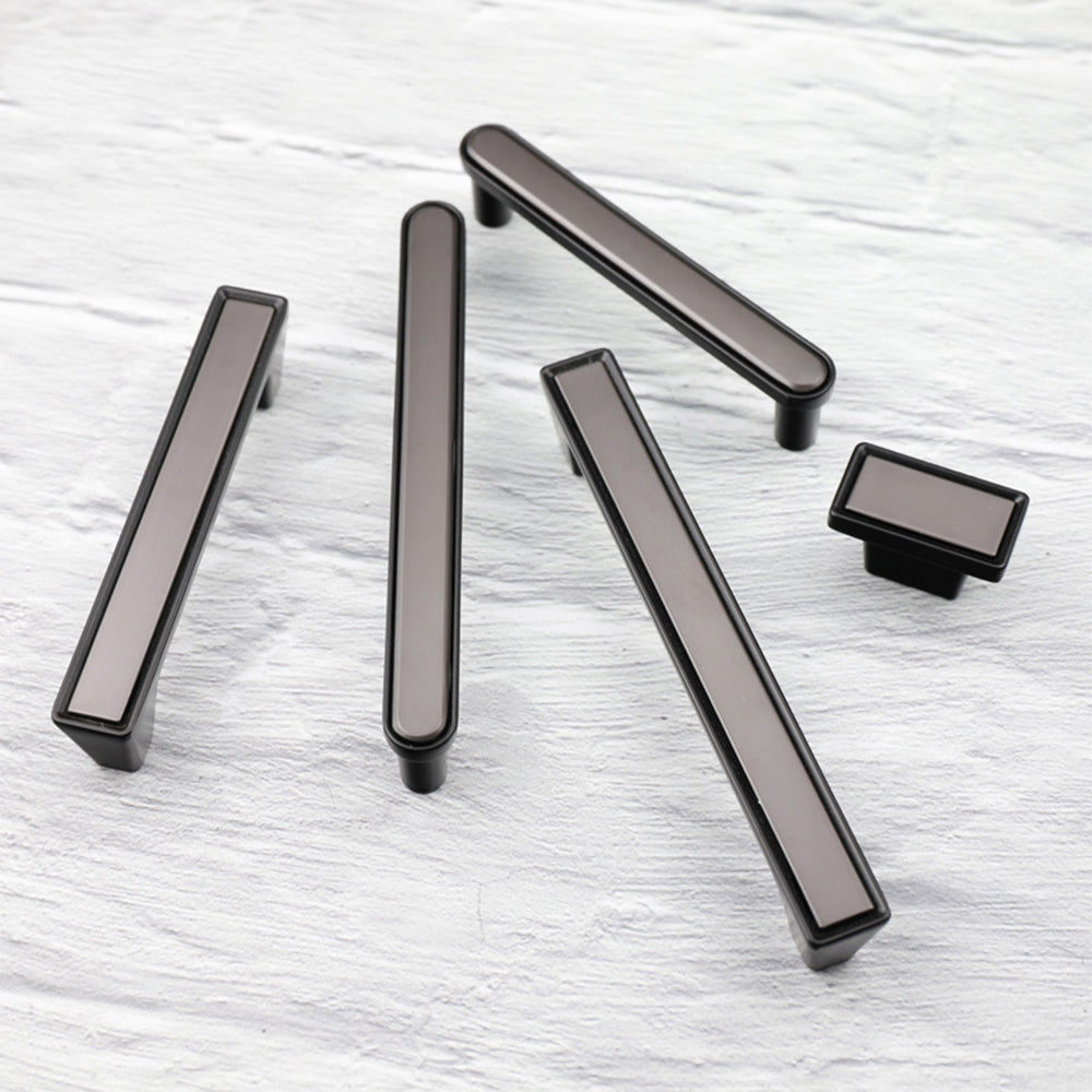 Modern Deco Square Zinc Alloy Kitchen Cabinet Pulls