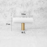 Modern Marble&ZincAlloy T-Bar Kitchen Cabinet Pulls
