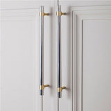 Modern Simple Luxury Silver Stainless Steel Cabinet Handles