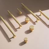Modern Solid Brass Striped Bar Cabinet and Drawer Pulls