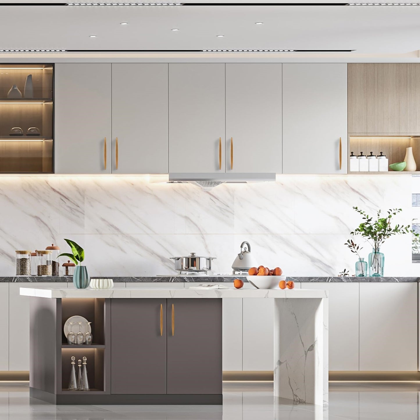 Arch Aluminum Alloy Drawer Pulls for Kitchen