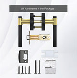 Black and Gold Interior Door Lever Handle for Bedroom Bathroom