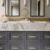 Modern Gold Brass Cabinet and Drawer Handles