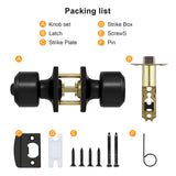 Black Simple Round Door Knob for Room