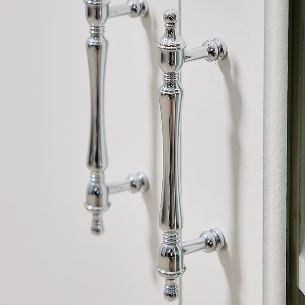 Chrome-Plated Drawer Handle Wardrobe Handle Bright Silver Cabinet Door Handle