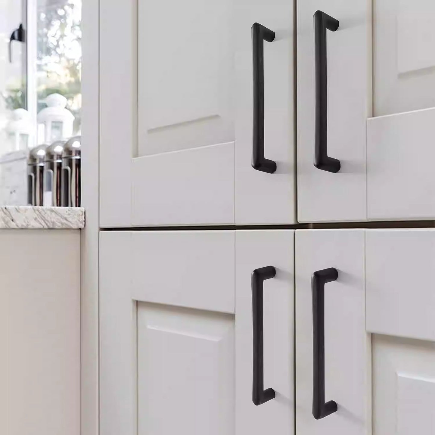 Classic Square Zinc Alloy Kitchen Cabinet Handles and Knobs