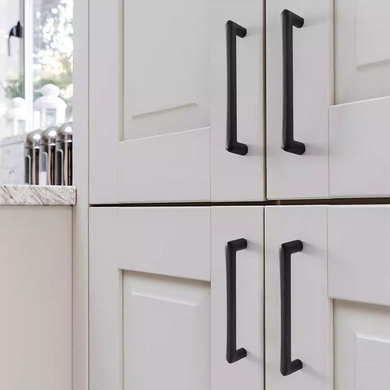Classic Square Zinc Alloy Kitchen Cabinet Handles and Knobs