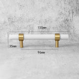 Stylish Marble & Zinc Alloy T-Bar Kitchen Cabinet Handles