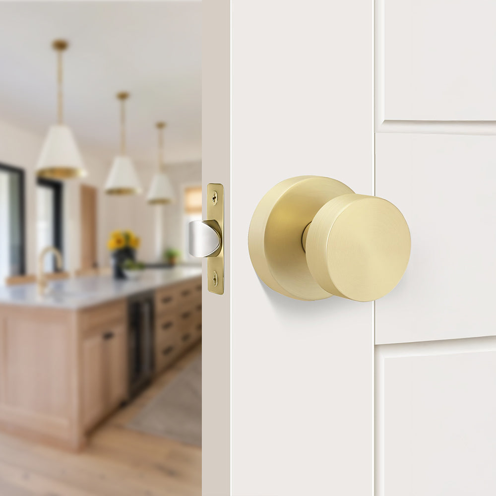 Heavy Duty Zinc Alloy Indoor Rounded Bathroom Door knobs