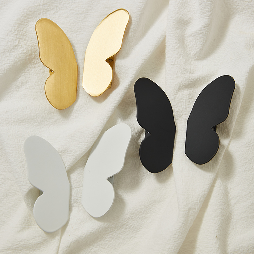 Unique Butterfly Drawer Pulls Modern Black Wardrobe Knob Cabinet Pulls