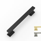Cabinet Pulls Black & Silver Solid Aluminum Alloy Kitchen Handles
