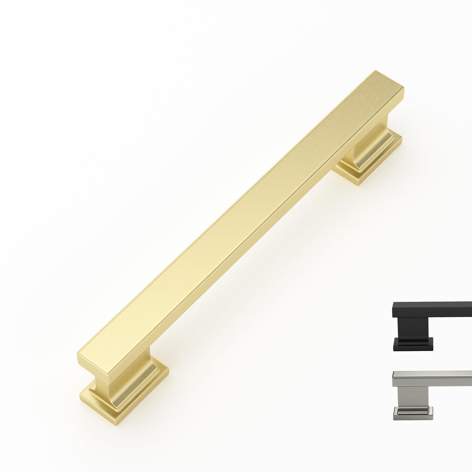 Cabinet Pulls Black & Silver Solid Aluminum Alloy Kitchen Handles