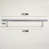 Glittery Silver Hammered Cabinet Bar Handle