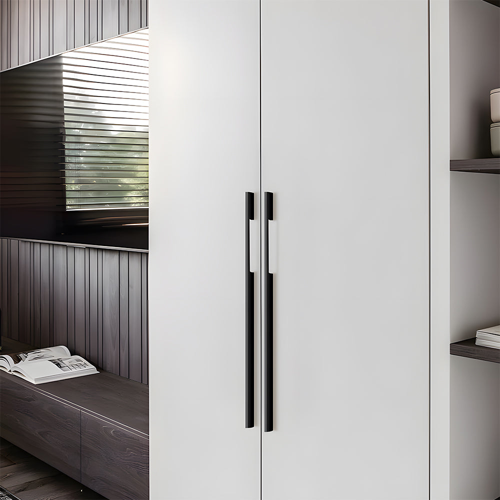 Black Aluminum Alloy Modern Slimline Unique Cabinet Pulls and Drawer Handles