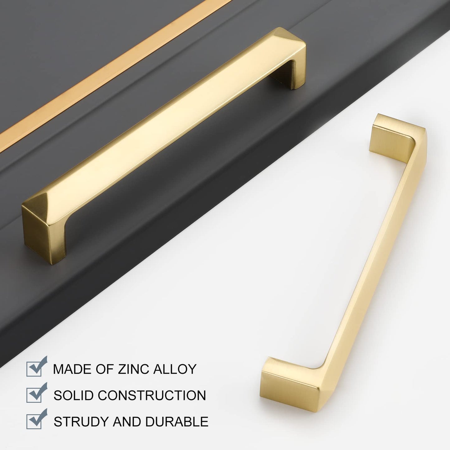 Modern Gold Kitchen Cabinet Handles Brass Cabinet Pulls