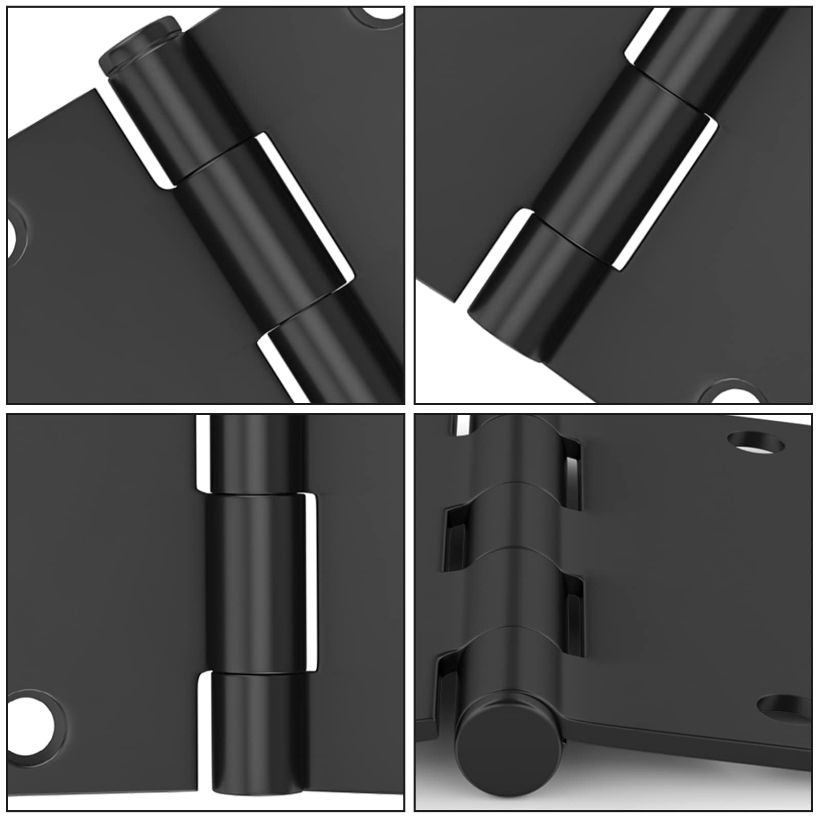 Matte Black 3.5 inch with 5/8 Radius Corners Hinges for Doors Interior