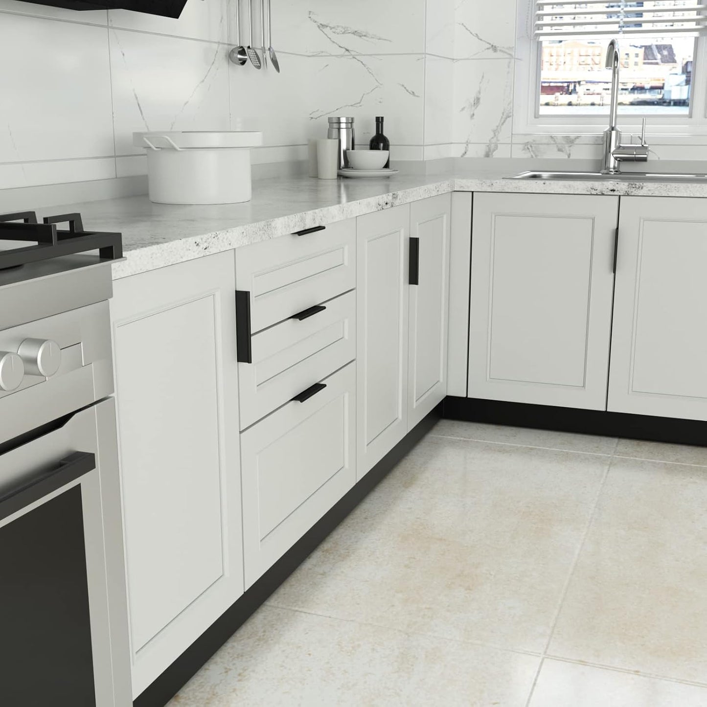 Aluminum Alloy Kitchen Cabinet Drawer Edge Pull