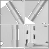 Brushed Nickel 3.5 inch with 1/4 Radius Corners Hinges for Doors Interior