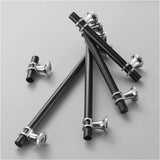 Brushed Nickel & Black Cabinet Pulls Solid Modern Drawer Pulls