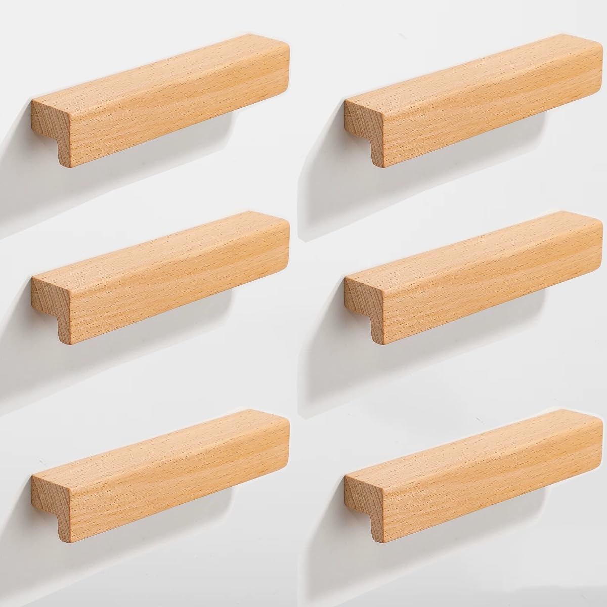 Natural Wood Lucky 7 Cabinet Handles