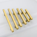 Square Brushed Gold Cabinet Pulls  For Kitchen