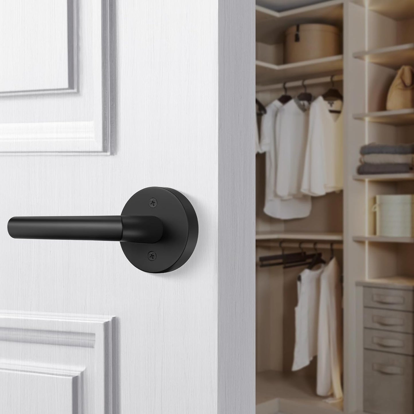 Zinc Alloy Closet Door Lever Handles for Hallway Doors
