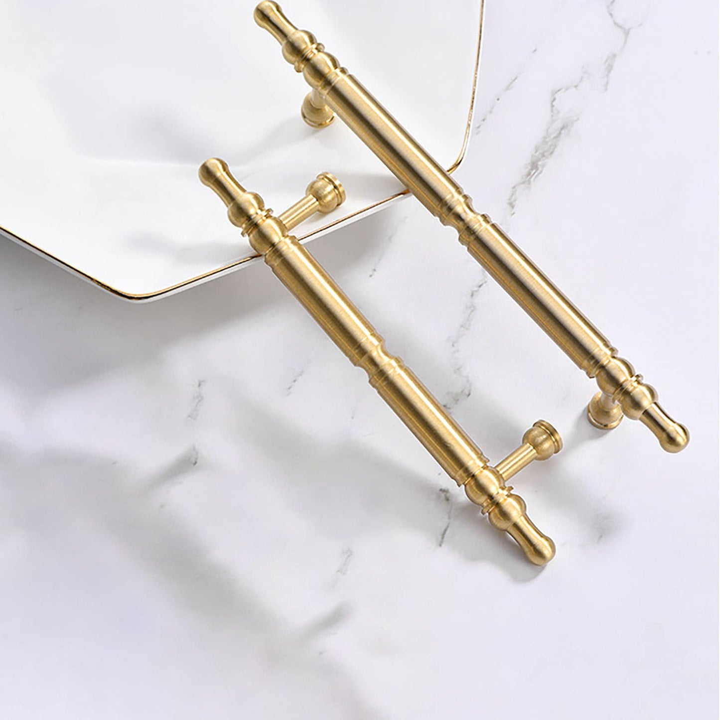 Antique Gold Door Handles Vintage Kitchen Cabinet Pulls