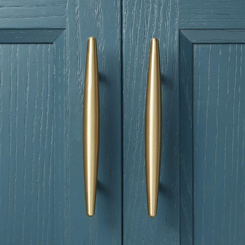 Modern Solid Brass Kitchen Cabinet Knobs and Handles