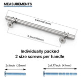 Brushed Nickel & Black Cabinet Pulls Solid Modern Drawer Pulls