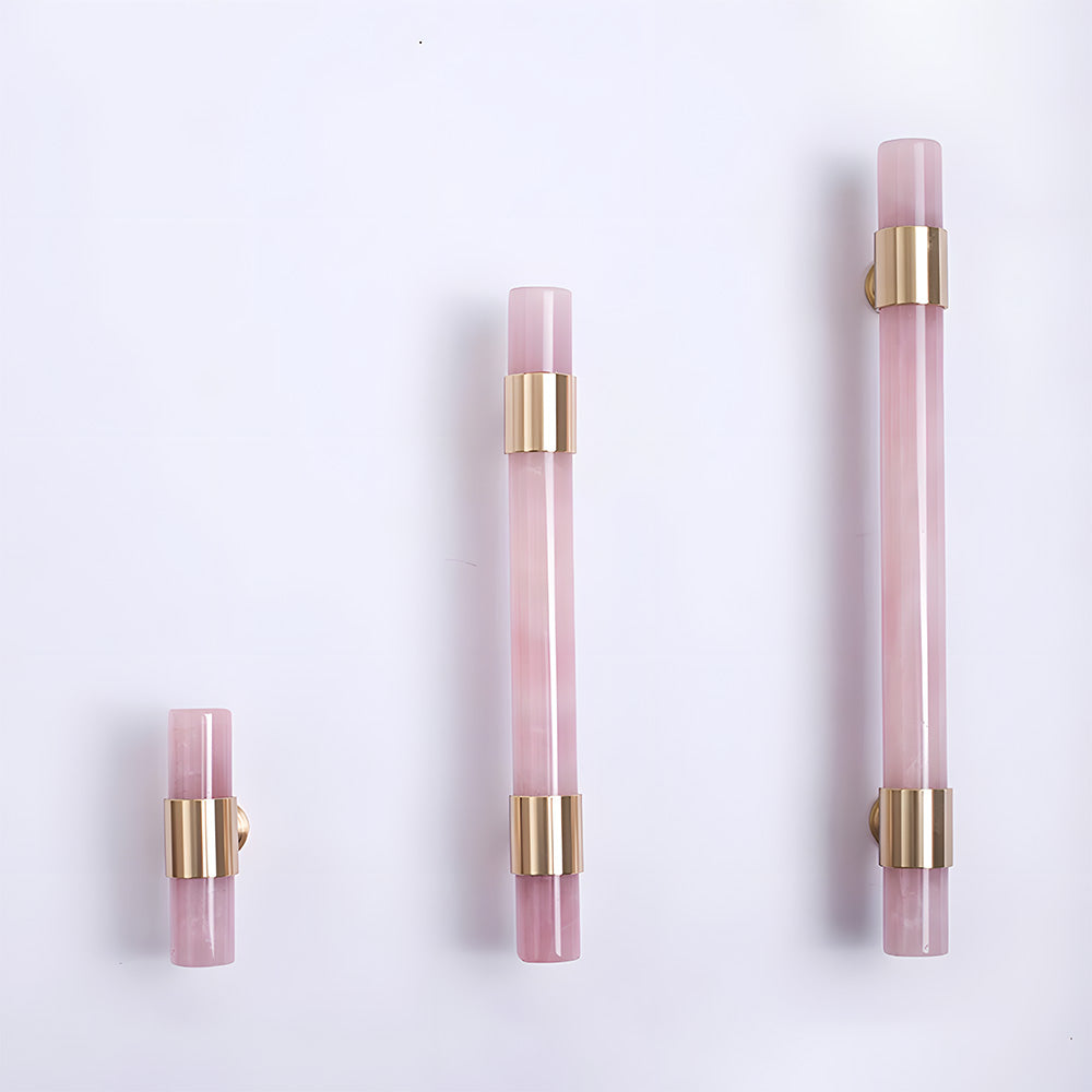 French Crystal Marble Brass Cabinet Drawer Handle