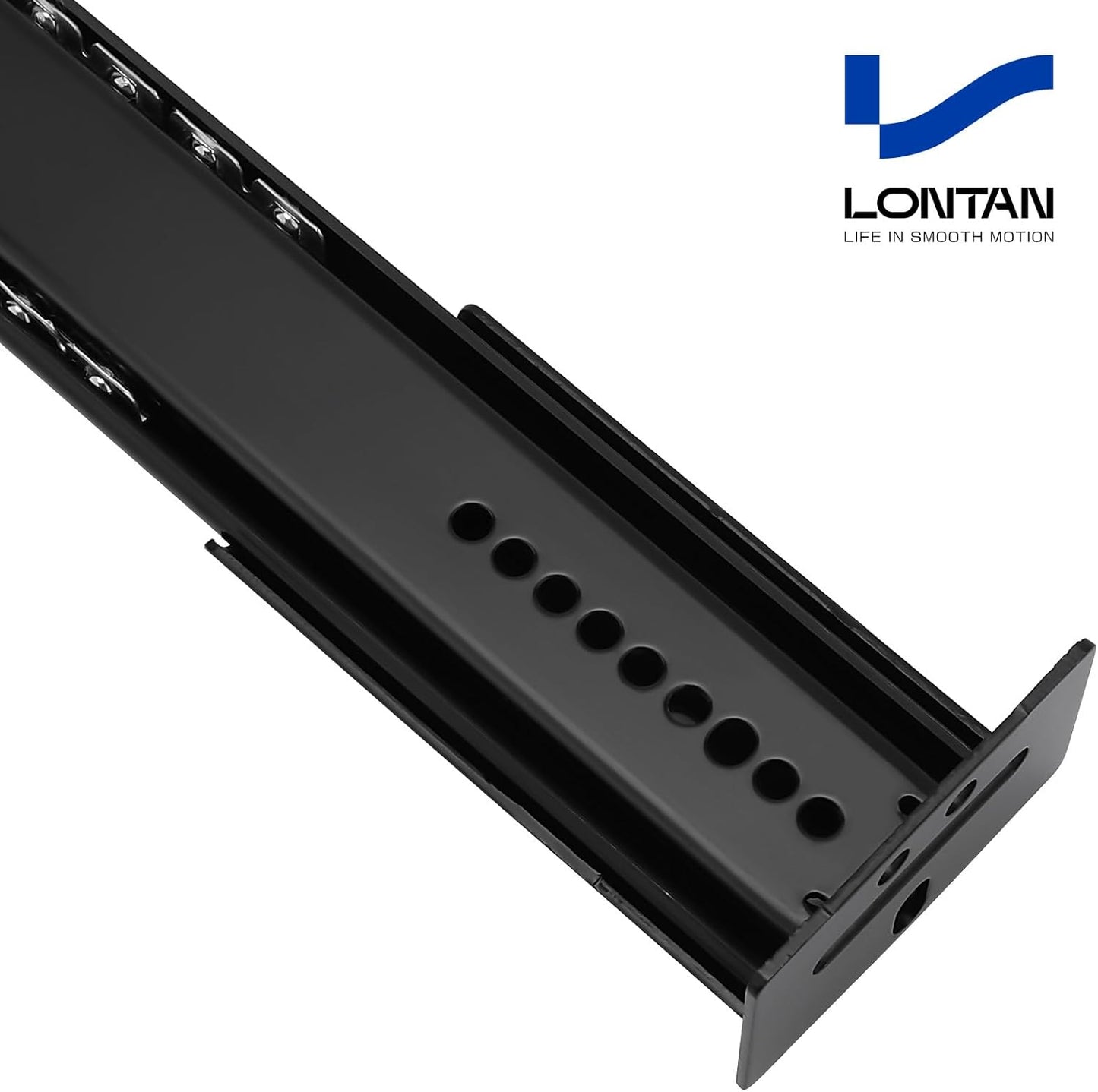 LONTAN Black Heavy Duty Center Mount Drawer Slides – 3/4 Extension