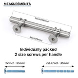 Brushed Nickel & Black Cabinet Pulls Solid Modern Drawer Pulls