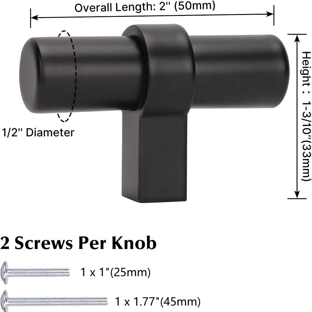 Matte Black Cabinet Handles  for Kitchen and Bathroom