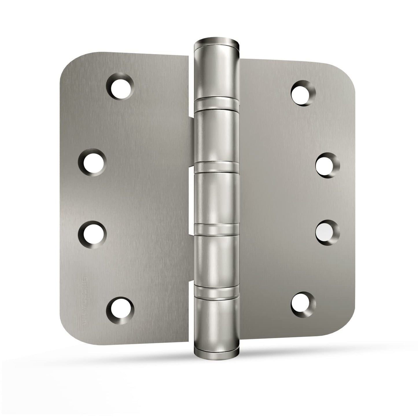 304 Stainless Steel Satin Nickel 4in x 4in with 5/8'' Radius Corners Door Hinges for Exterior Doors