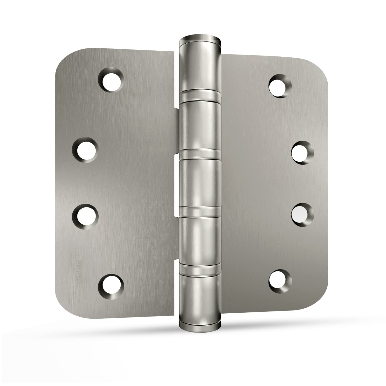 304 Stainless Steel Satin Nickel 4in x 4in with 5/8'' Radius Corners Door Hinges for Exterior Doors
