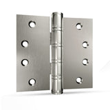Satin Nickel 4in x 4in Ball Bearing  with Square Corner Door Hinges for Exterior Doors